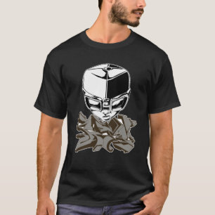 Óculos de proteção com t-shirt dos grafites