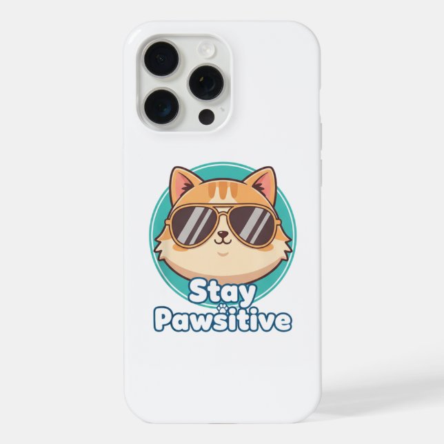Óculos de Sol Aviador de Gato Capinha para iPhone  (Verso)