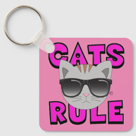 Óculos de Sol de Gatinho Porta-Chaves Gatos Reinam