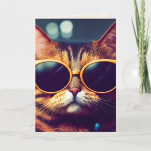 ÓCULOS DE SOL DE GATO LEGAL CARTÕES DE ANIVERSÁRIO