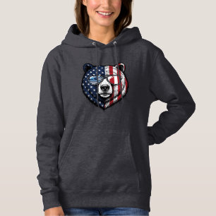 Óculos de Sol do Urso Patriota Camisa Vector Vinta