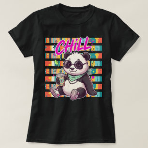 Óculos de Sol Panda Bear Camiseta Gráfica de Verão