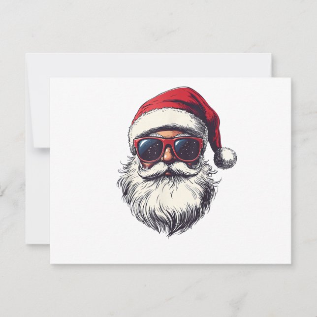 Óculos de Sol Retro com Rosto do Papai Noel Natal  (Frente)