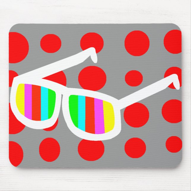 Óculos de sol retros Mousepad (Frente)