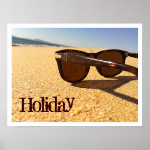 Óculos solares na Poster da praia