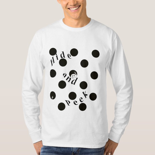 Ocultar e espiar em um T-Shirt ponto (Frente)