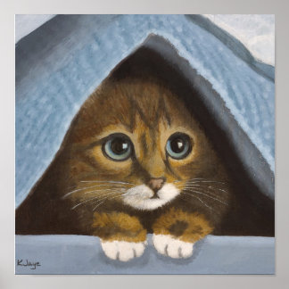 Ocultar Kitten - Impressão de Belas Artes