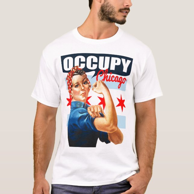 Ocupa Chicago Rosie, a camiseta do Riveter (Frente)