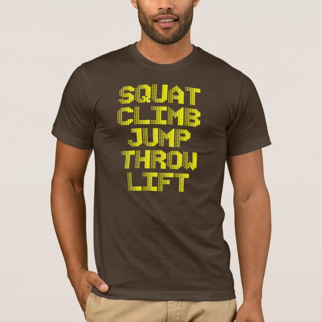 Ocupa, escalada, salto, lance, vida - t-shirt da (Frente)