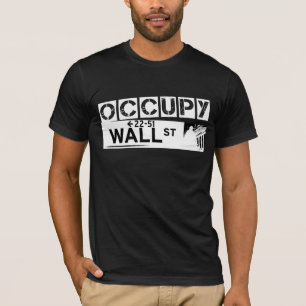 Ocupe o t-shirt de Wall Street - preto