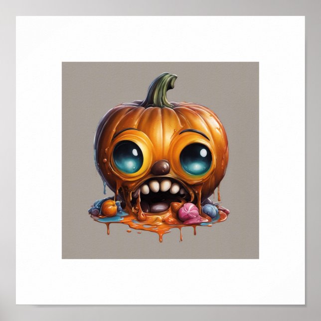 Odd Halloween Candy Pumpkin Poster (Frente)