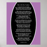 Ode aos nossos queridos professores Poem Poster HA