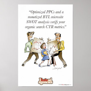 Odeio Agências de Anúncio Falar Poster