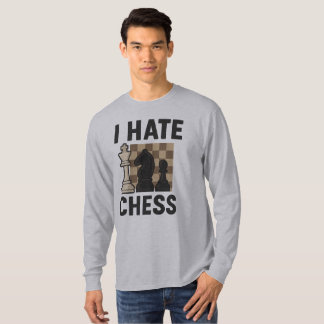 Odeio camisa de manga longa do Xadrez