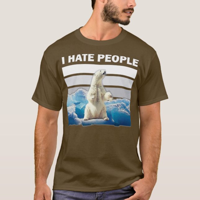 Odeio camisa pessoas As mudanças climáticas suport (Frente)