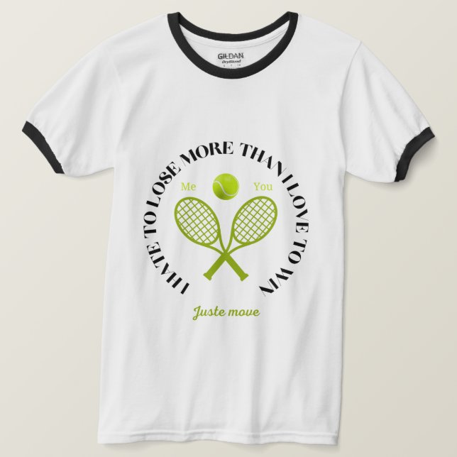 Odeio perder mais do que adoro ganhar camiseta (Frente do Design)