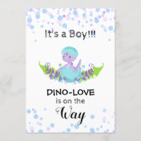 *~* Odiando Convite para Chá do Bebê Dinossauro