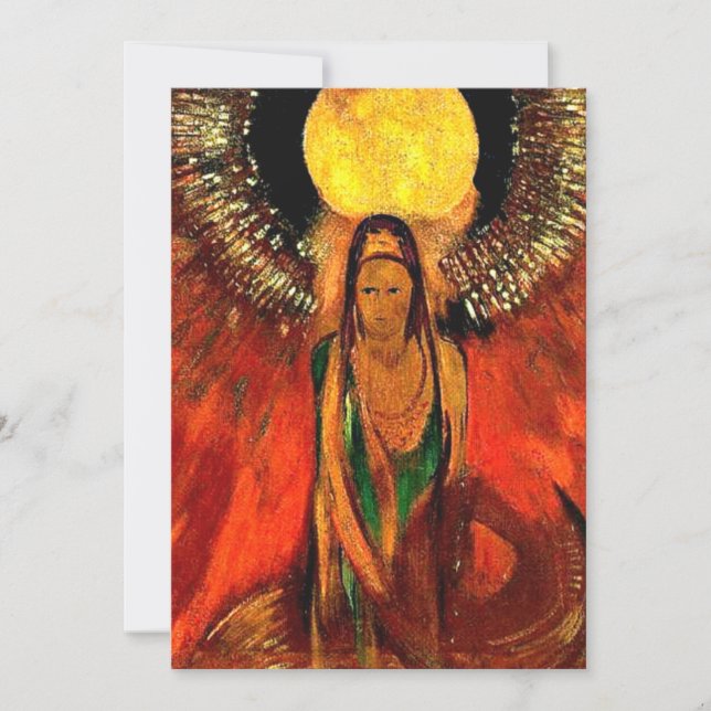 Odilon Redon trabalho de arte, A Chama, (Frente)