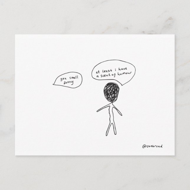 odor do cartão postal de humor (Frente)