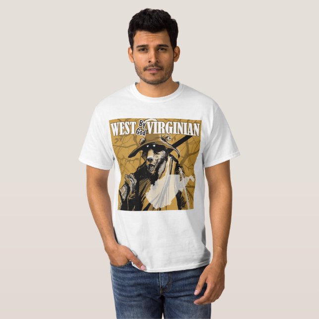 Oeste pelo t-shirt do Virginian do deus (Frente Completa)