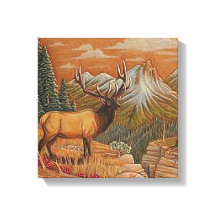 "Oeste Selvagem/Paisagem" CANVAS IMPRESSÃO 12X12