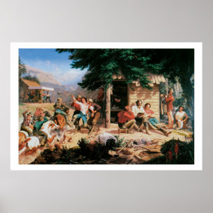 Oeste velho domingo de manhã o poster do impress