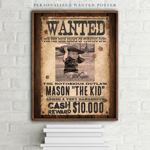 Oeste Wwant Outlaw Welcome Birthday Poster