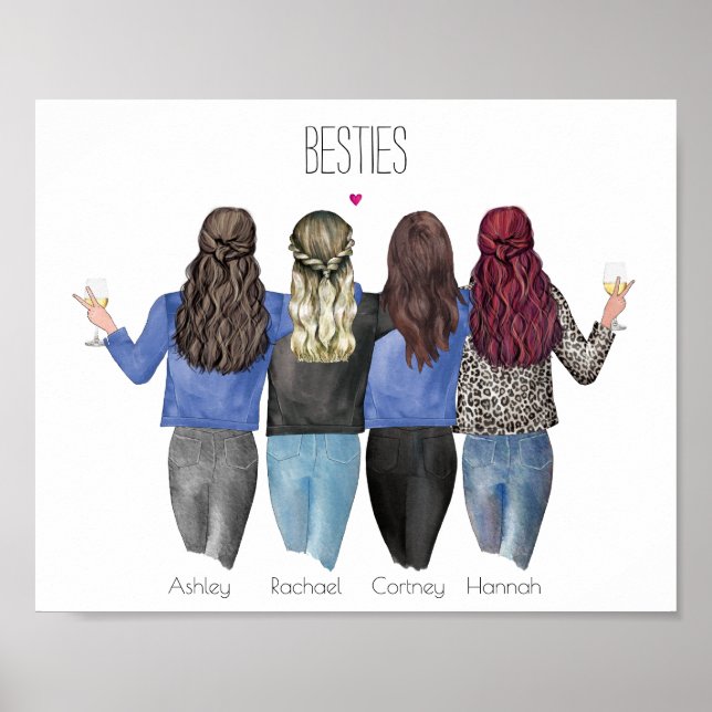 Oferta de Besties Personalizadas | Melhor Poster p (Frente)