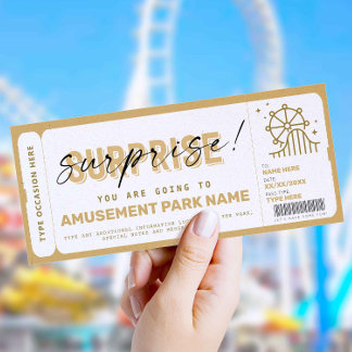 Oferta de Bilhete do Parque de Amusement Surpresa