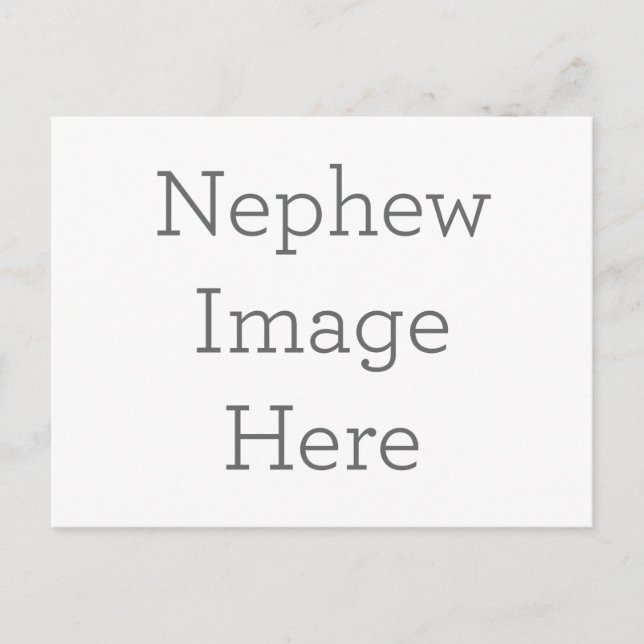 Oferta de Cartão Postal Personalizado do Nephew (Frente)
