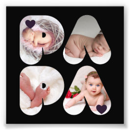 Oferta de Colagem de Fotos PAPA 4 x para Pai de Pa