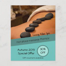 Oferta de desconto de folheto comercial da Massage