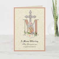 Oferta de Missa de Sufragio Católico Cartão da Vir