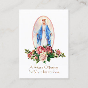 Oferta de Missão Católica Cartões Virgens de Maria