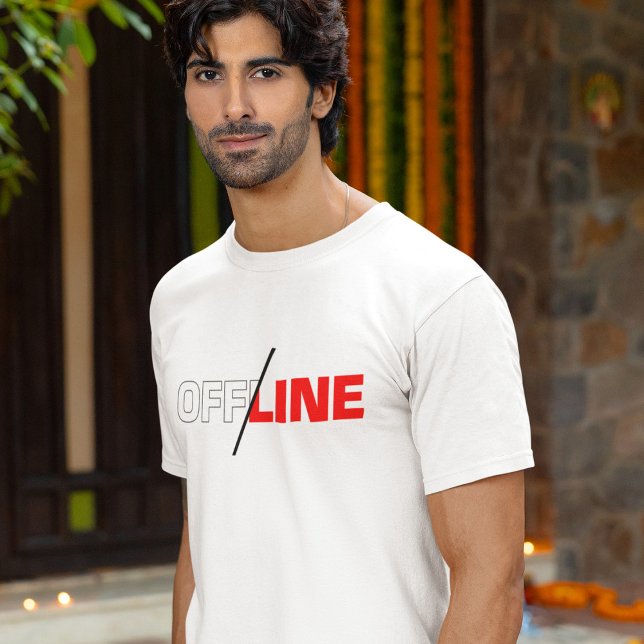 Offline | Camiseta de Humor Geek (Criador carregado)