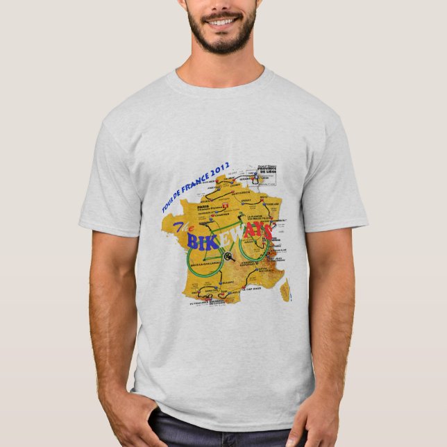 Oficial de Tour de France o t-shirt de Bikeways (Frente)