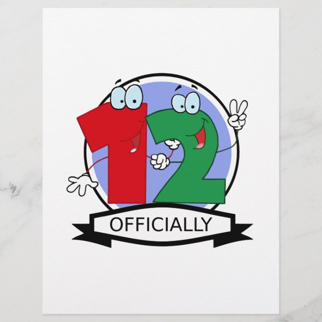 Oficialmente 12 Banner de Aniversário (Frente)