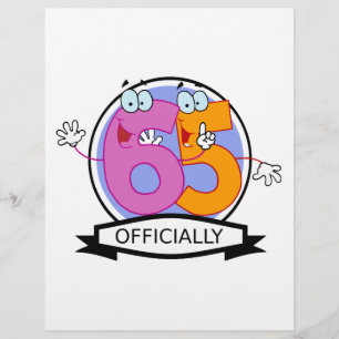 Oficialmente bandeira de 65 aniversários