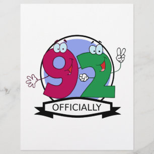 Oficialmente bandeira de 92 aniversários