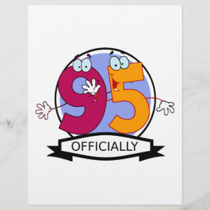 Oficialmente bandeira de 95 aniversários