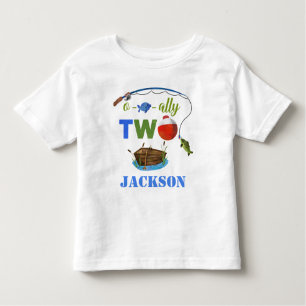 Ofishally, dois bebês T-shirt O-fish-ally, dois ra