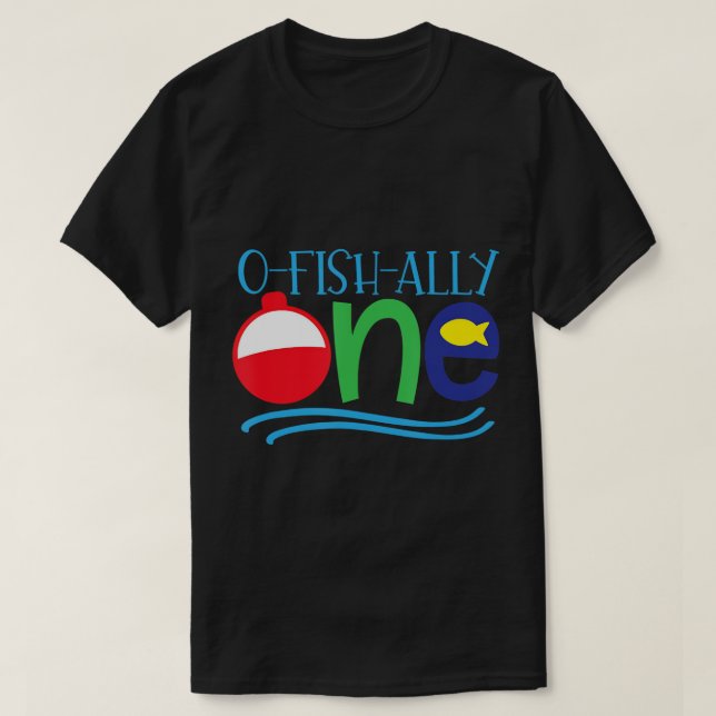 Ofishally one baby t-shirt O-fish-ally ONE t (Frente do Design)