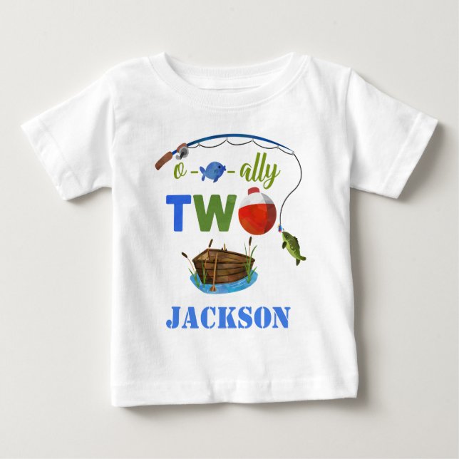 Ofishally TWO baby camiseta Pequeno pescador camis (Frente)