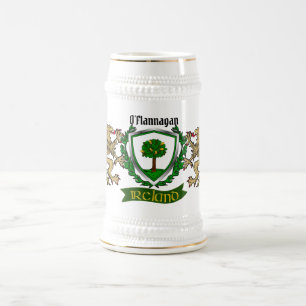 O'Flannagan/Flannagan Irish Shield Beer Caneca de