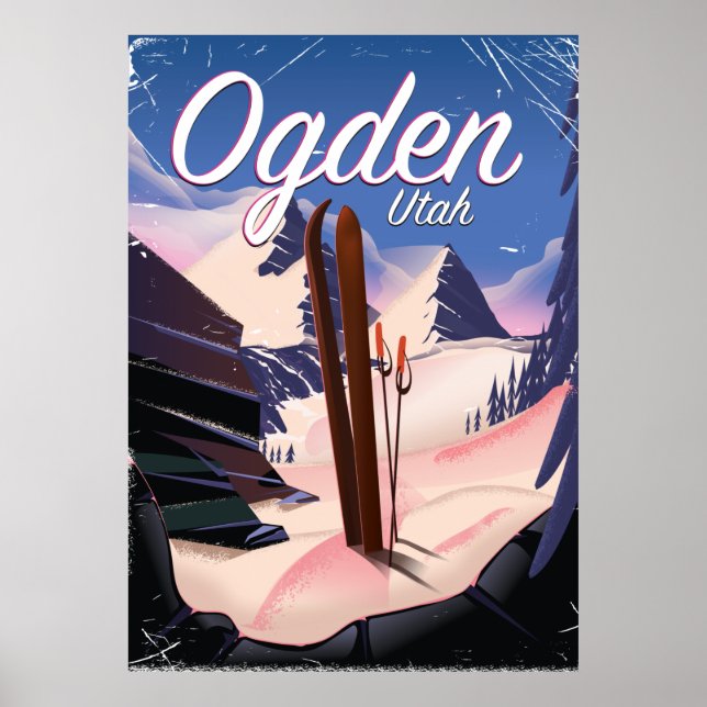 ogden, Utah Ski poster (Frente)