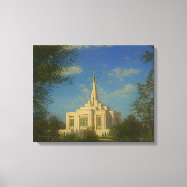 Ogden Utah Temple Painting™ LDS Wall Art Canvas (Frente)