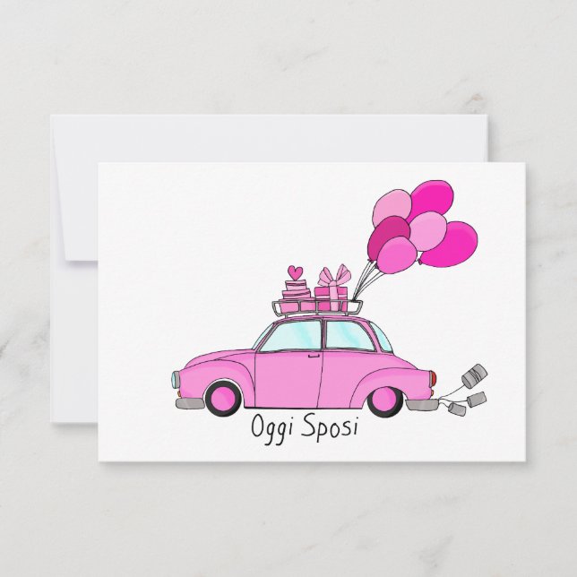 Oggi Saposi - Convite para casamento italiano (Frente)