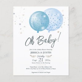 Oh Baby Balões Azuis Baby Shower