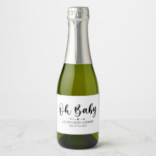 Oh Baby Black Mini Champagne Etiqueta