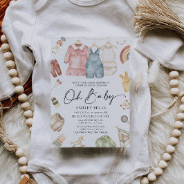 Oh Baby Boho Route Chá de fraldas Convite